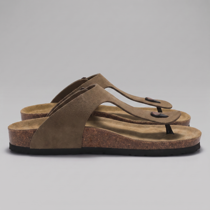 Herr Imitationsmocka Spänne Sandaler | Korkstil Fotbädd Komfort