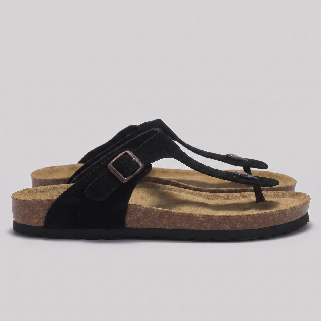 Herr Imitationsmocka Spänne Sandaler | Korkstil Fotbädd Komfort