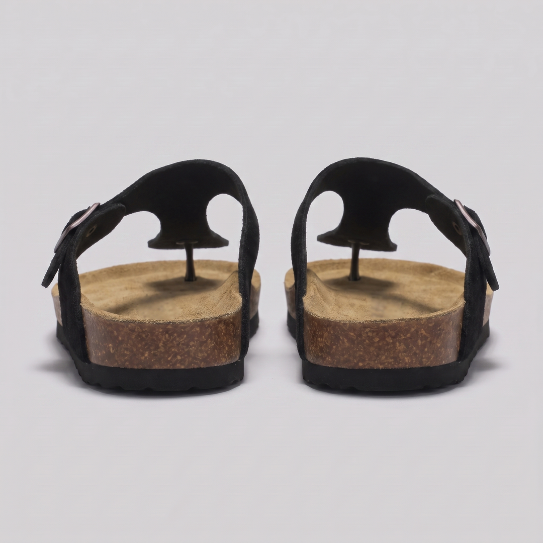 Herr Imitationsmocka Spänne Sandaler | Korkstil Fotbädd Komfort
