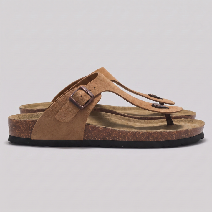 Herr Imitationsmocka Spänne Sandaler | Korkstil Fotbädd Komfort