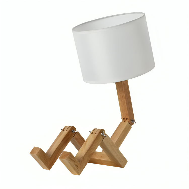 Skandinavisk Bordslampa Med Inbyggd Bokhylla