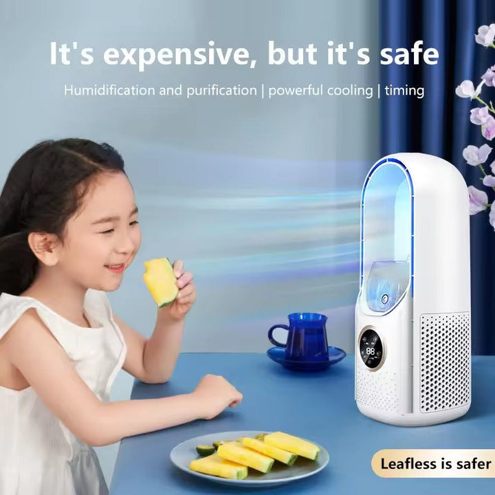 CoolMist 3-I-1 Bladlös Fläkt Och Luftrenare | Tyst Kompakt Utformning