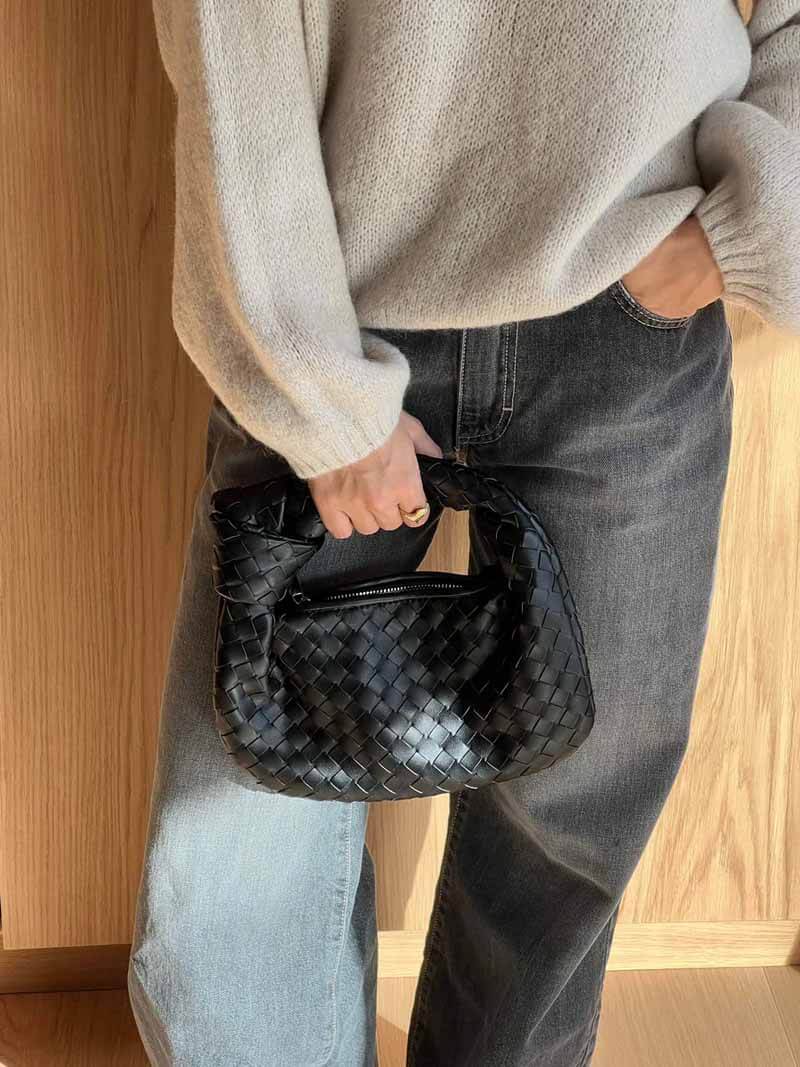 Dam Vävt Utseende Miniväska | Kompakt Vardagsstil Handväska