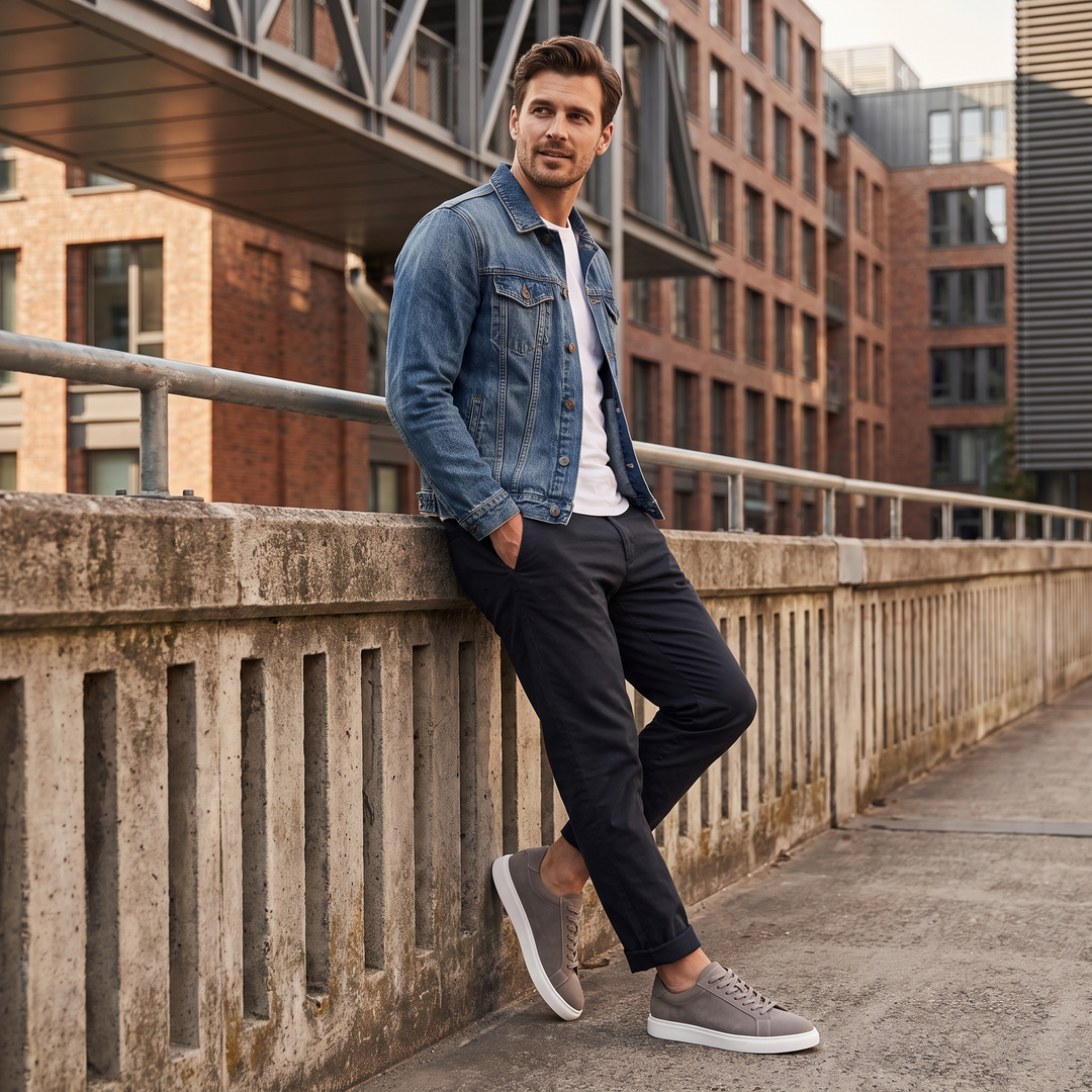 Herr Mocka Stil Låg Gymnastikskor | Minimalistisk Ren Utformning