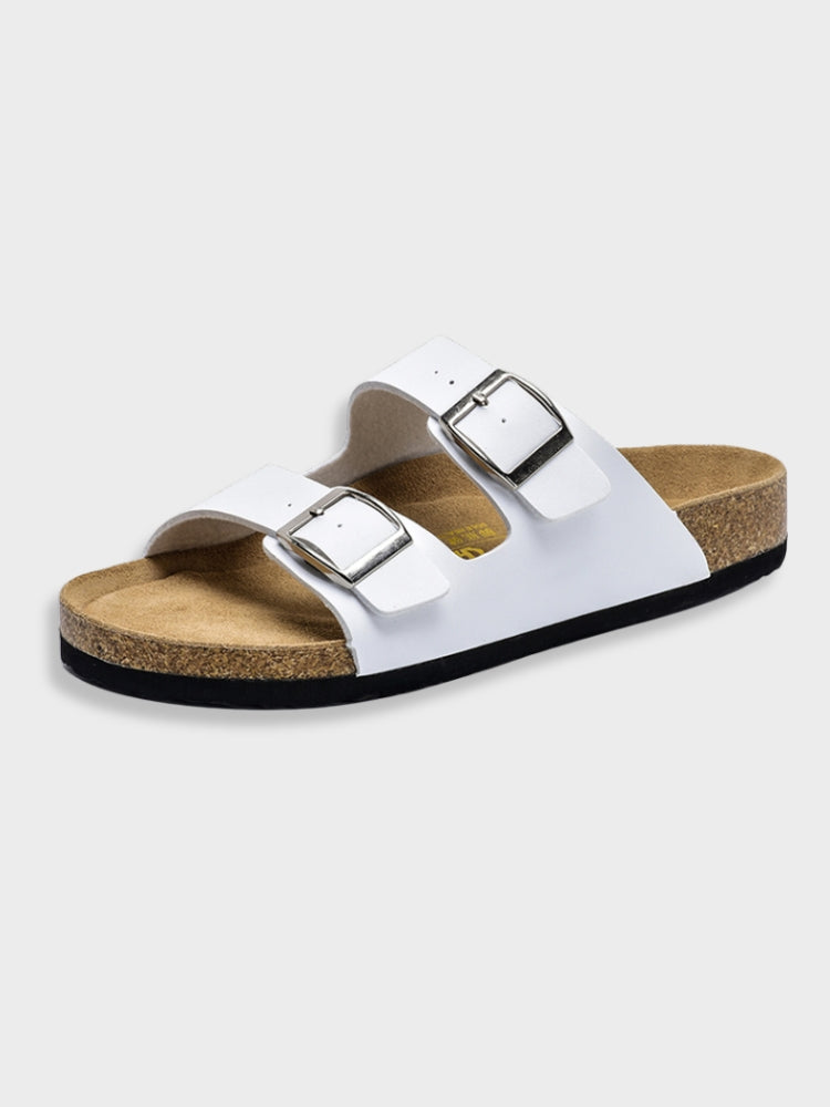 Herr Läderstil Slides | Komfort Två-Remmar Sandaler