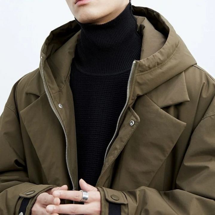 Herr Lång Vattentät Puffer Trenchcoat