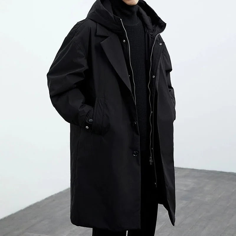 Herr Lång Vattentät Puffer Trenchcoat