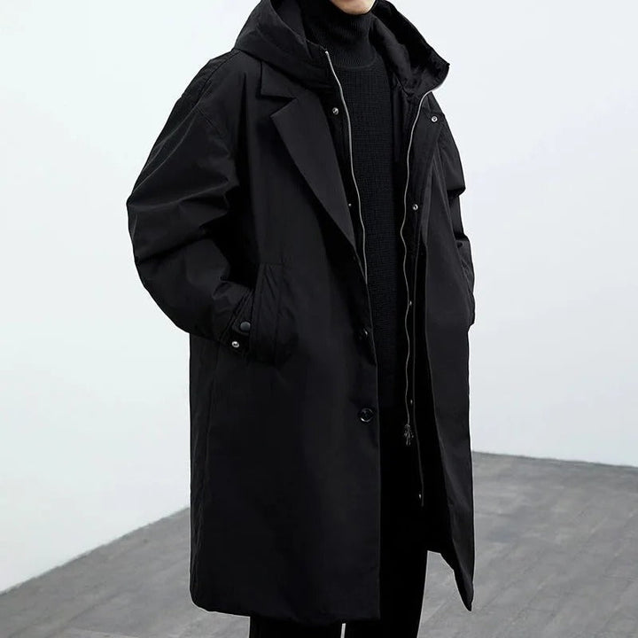 Herr Lång Vattentät Puffer Trenchcoat