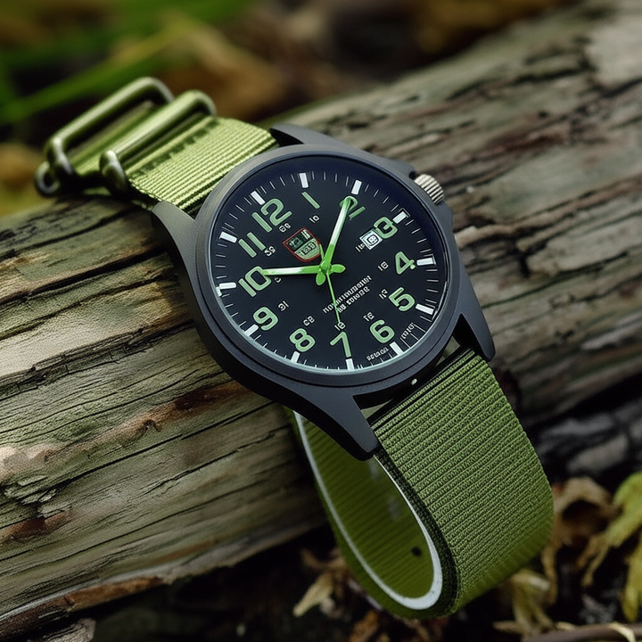 Herr Taktisk Militärklocka | Robust Utomhus Sportdesign