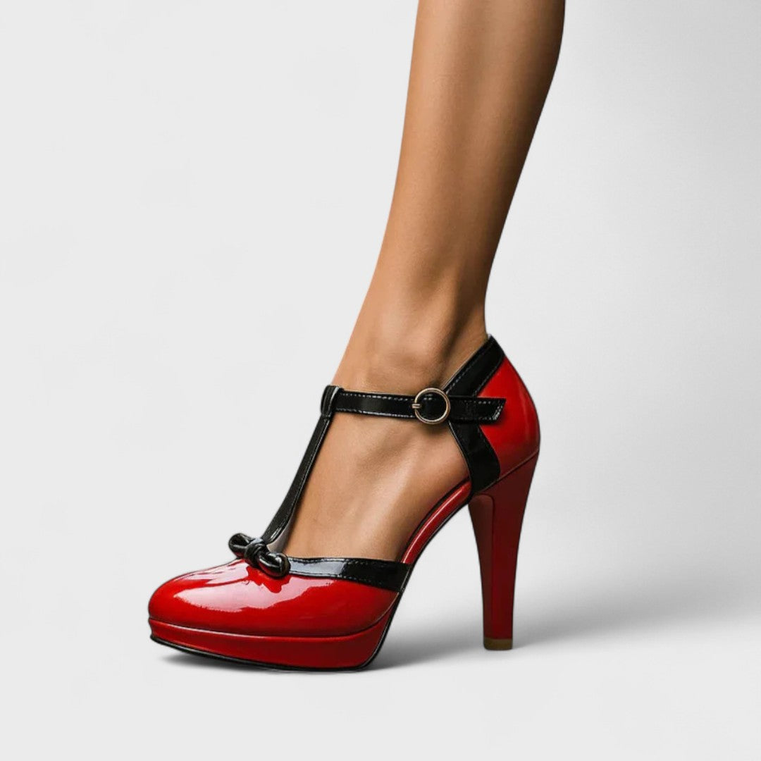 Dam T-Rem Pumps | Eleganta Rosettdetalj Klackar