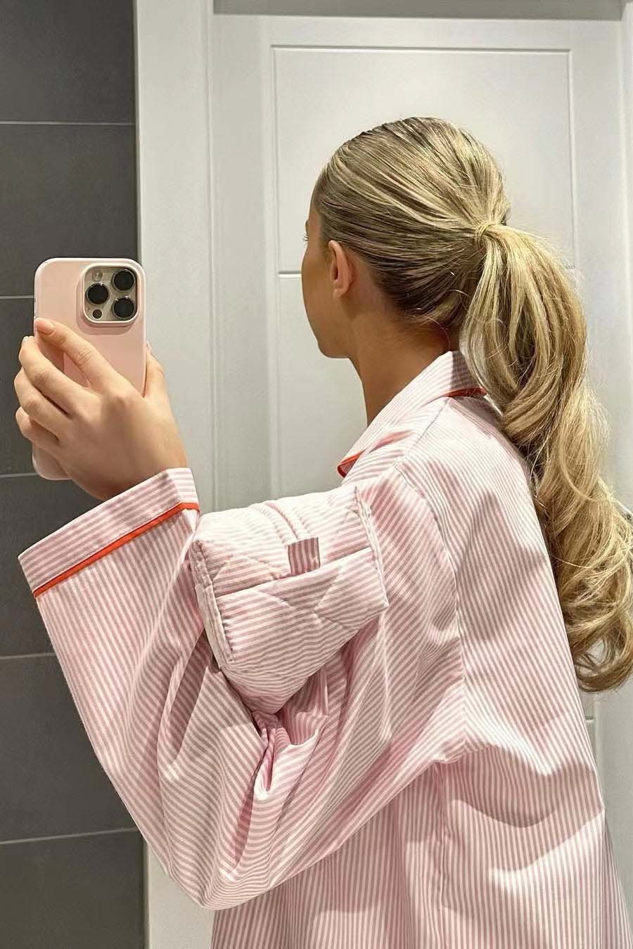 Dam Tvådelat Pyjamasset | Hjärt Knappar Elastisk Midja