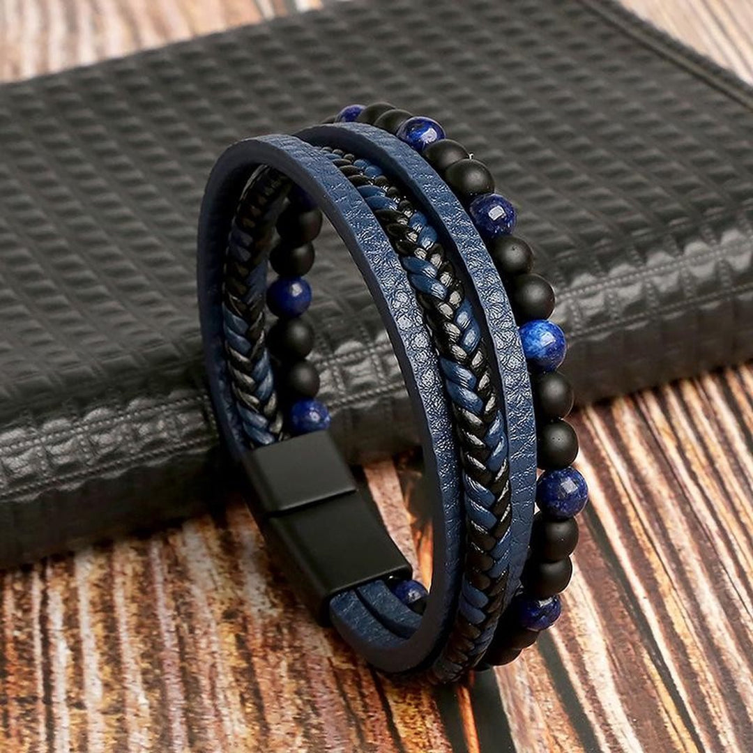 Herr Läderstil Armbandsset | Avslappnat och Dressigt Handledsstapel