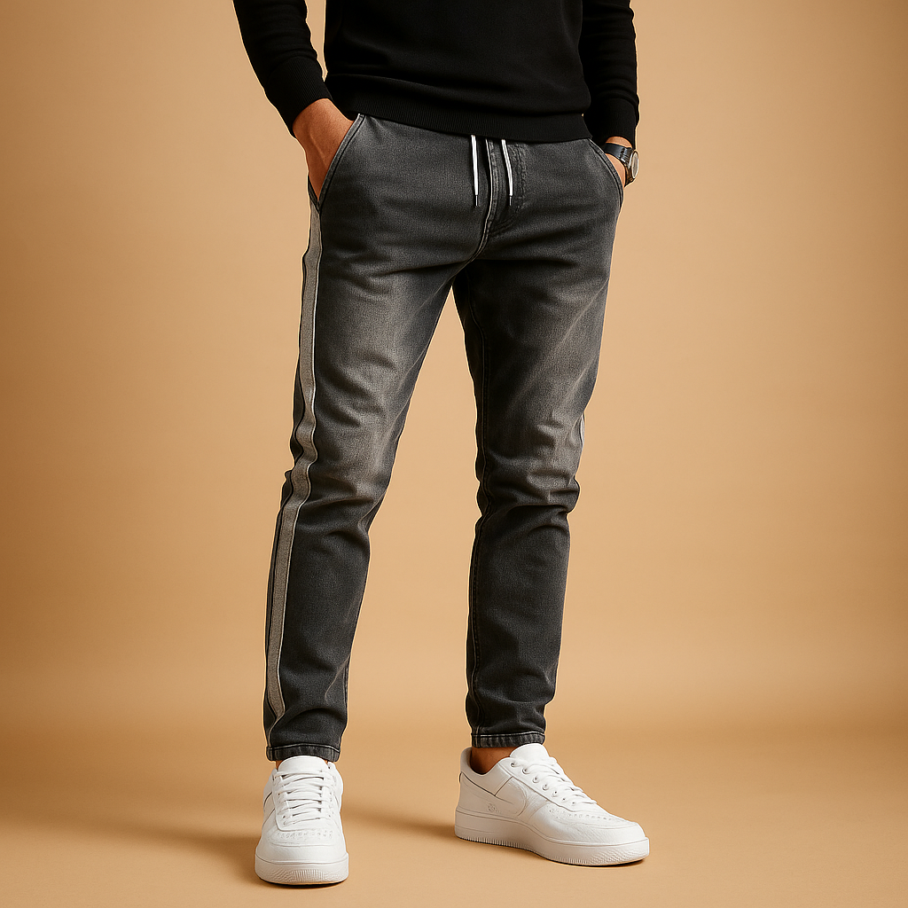 Herr Smal Passform Jeans | Sträck Varje Dag Denimstil