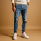 Herr Smal Passform Jeans | Sträck Varje Dag Denimstil