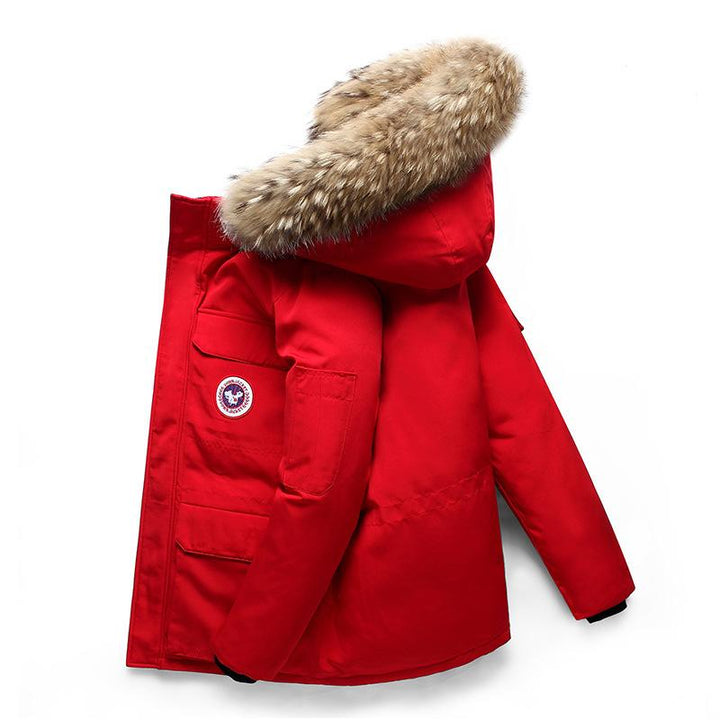 Herr Varm Vadderad Parkas | Mellanglång Vinterjacka