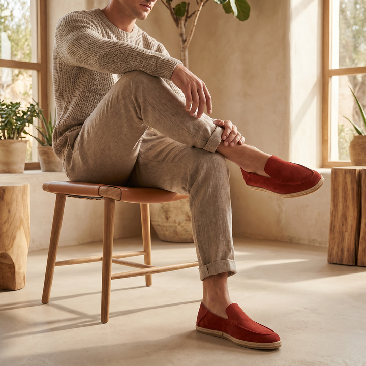 Herr Mocka Stil Espadrill Dagdrivare | Jute Trimning Sommar Glid-På