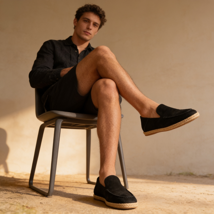 Herr Mocka Stil Espadrill Dagdrivare | Jute Trimning Sommar Glid-På