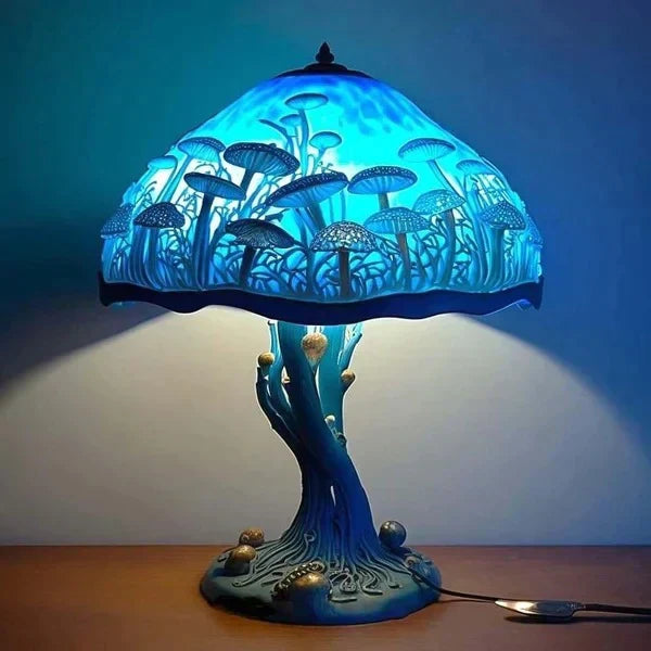 Färgat-Glas Bordslampa | Färgstark Konstnärlig Heminredning