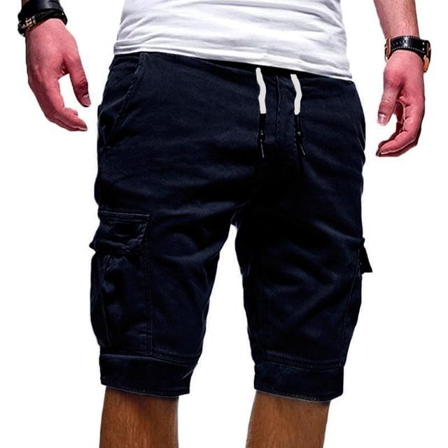 Herr Cargoshorts | Flera Fickor Dragsko Sommarshorts